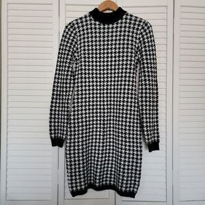 Express Houndstooth Sweater Dress
